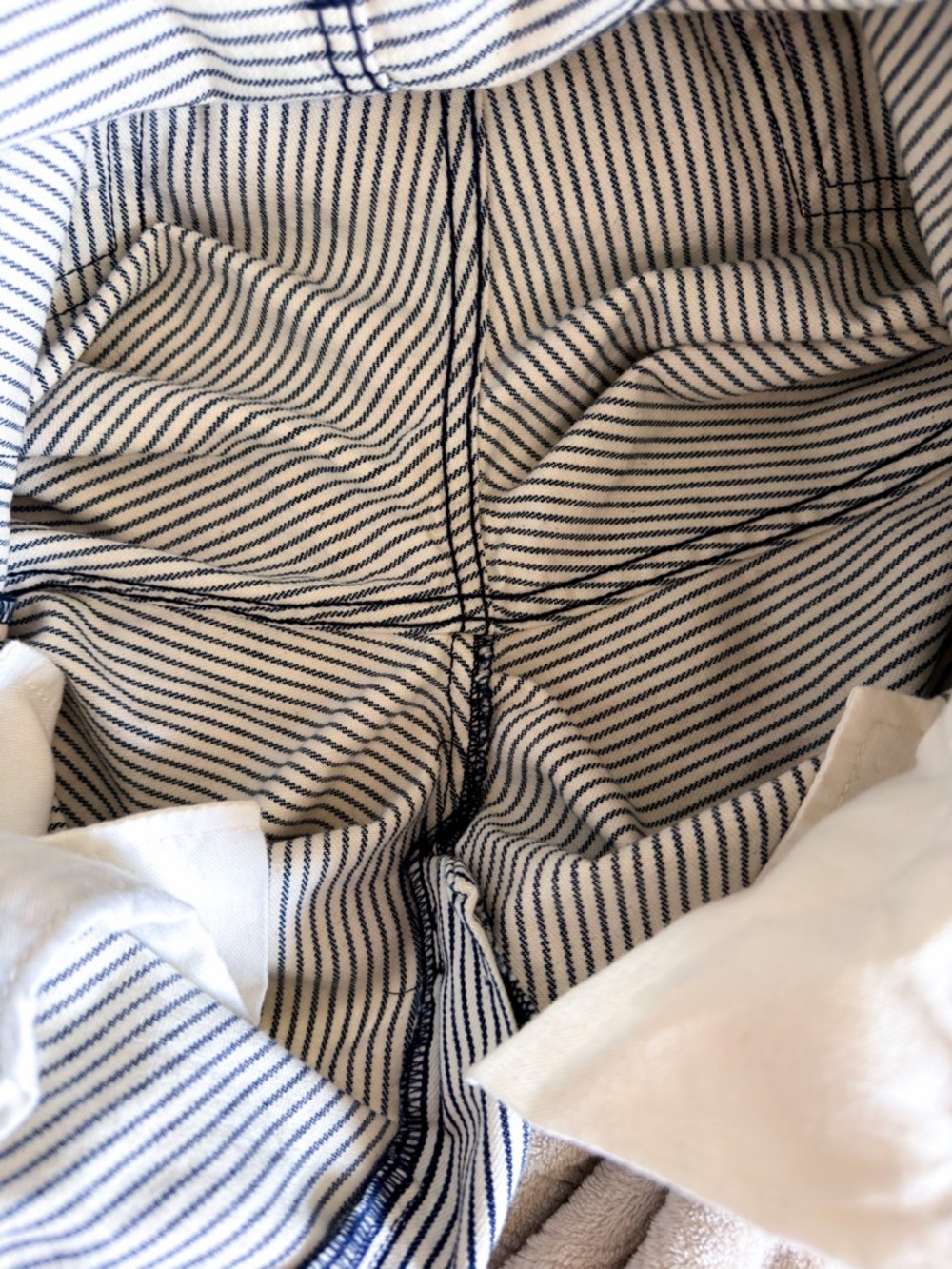 Nili Lotan Black & White Pinstripe Straight-Leg Jeans - Picture 5 of 9